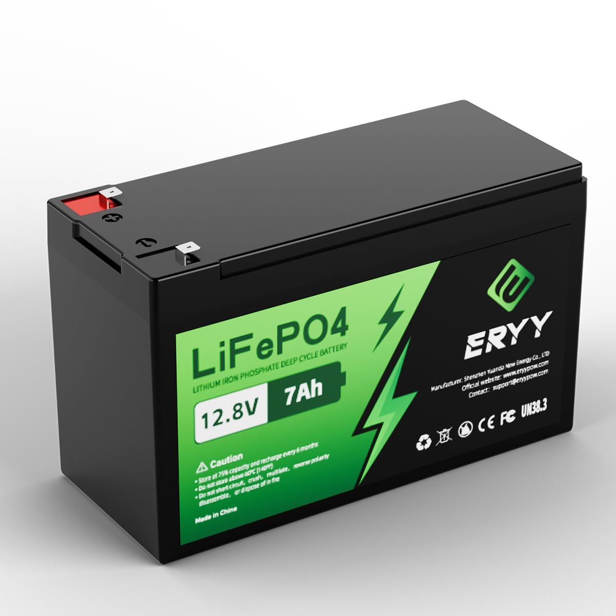 ERYY 12V  7AH LiFePO4 Battery LCD Screen